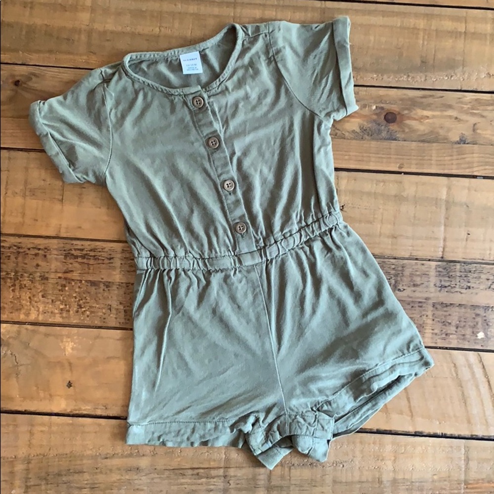 OLD NAVY Olive Green Baby Romper Jumpsuit